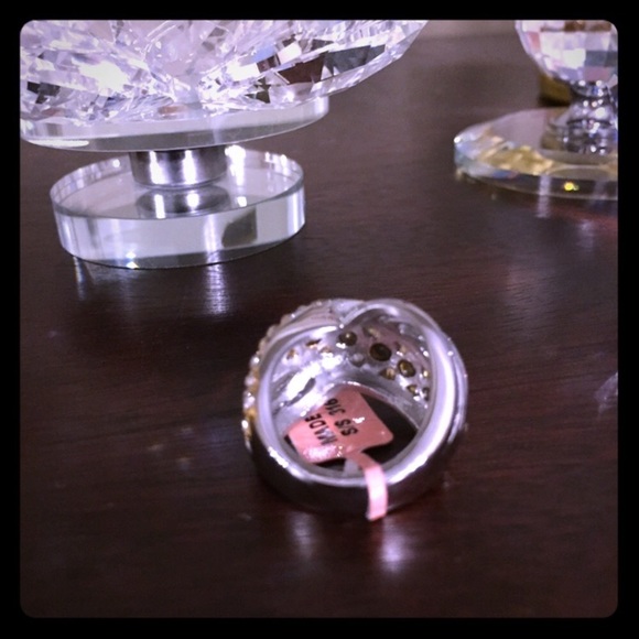 Crystal Stainless Steel Ring - Picture 3 of 7